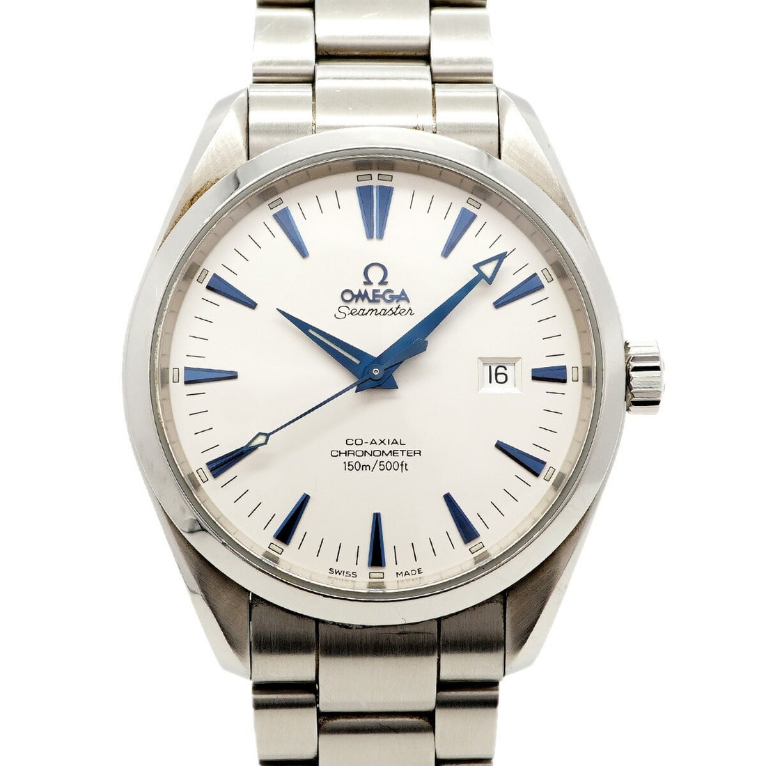 OMEGA Aqua Terra Seamaster Men's Wristwatch: OMEGA Aqua Terra Seamaster Men's Wristwatch This is an OMEGA Seamaster Aqua Terra 2502.33 wristwatch designed for men. Made in Switzerland, this pre-owned watch is known for its quality craftsmanship 