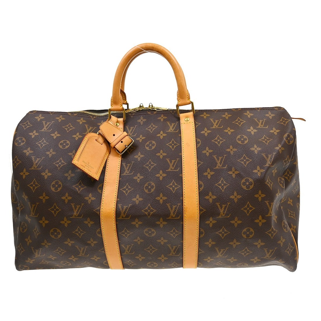 Louis Vuitton Keepall Canvas Travel Bag: Louis Vuitton Keepall Canvas Travel Bag This Louis Vuitton Keepall Bag features the iconic Monogram canvas and is designed for unisex use. The bag is finished in brown and crafted from durable canvas 