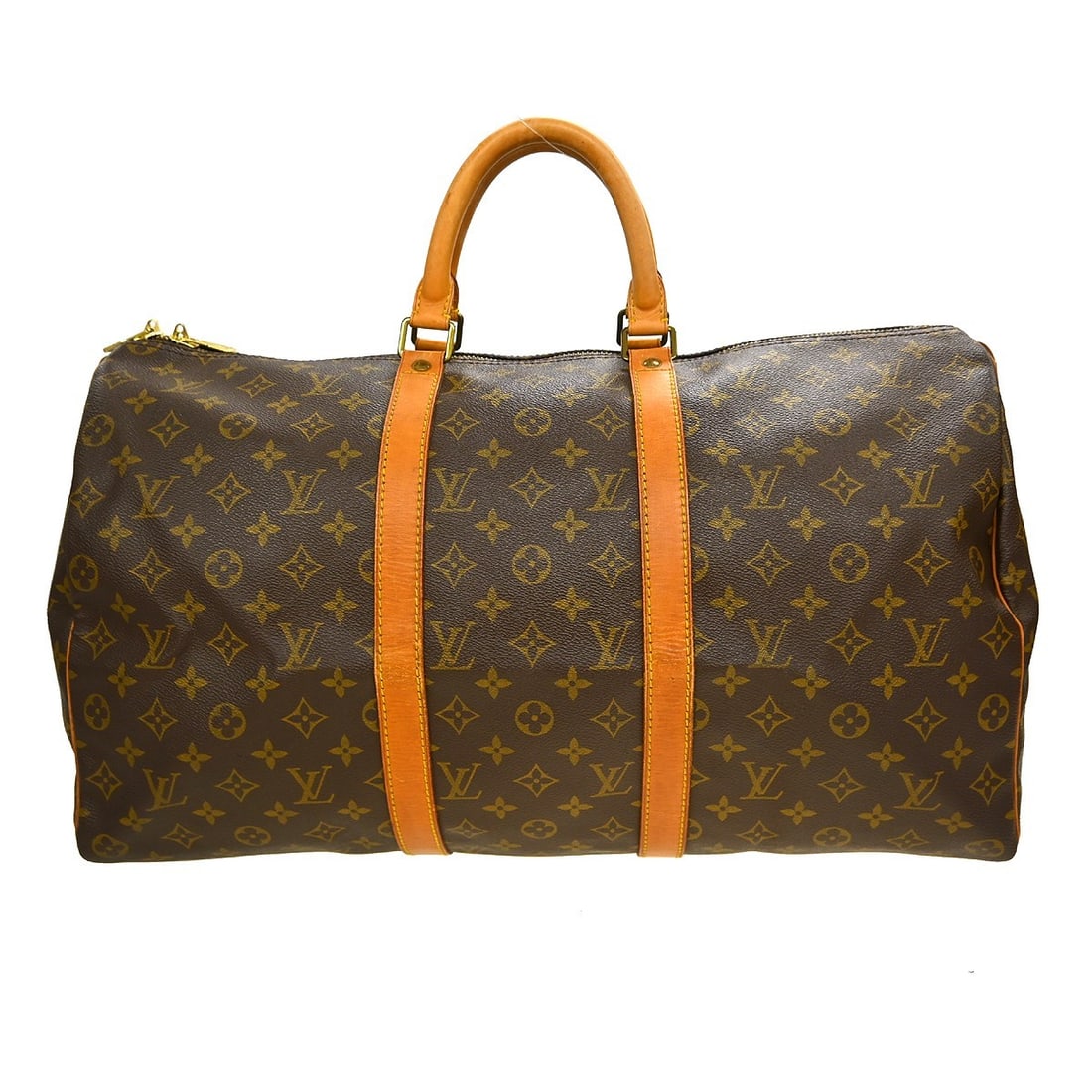 Louis Vuitton Keepall Monogram Canvas Travel Bag: Louis Vuitton Keepall Monogram Canvas Travel Bag This Louis Vuitton Keepall Bag features the iconic Monogram Canvas design in brown and is crafted for unisex use. Made in France, it offers spacious st