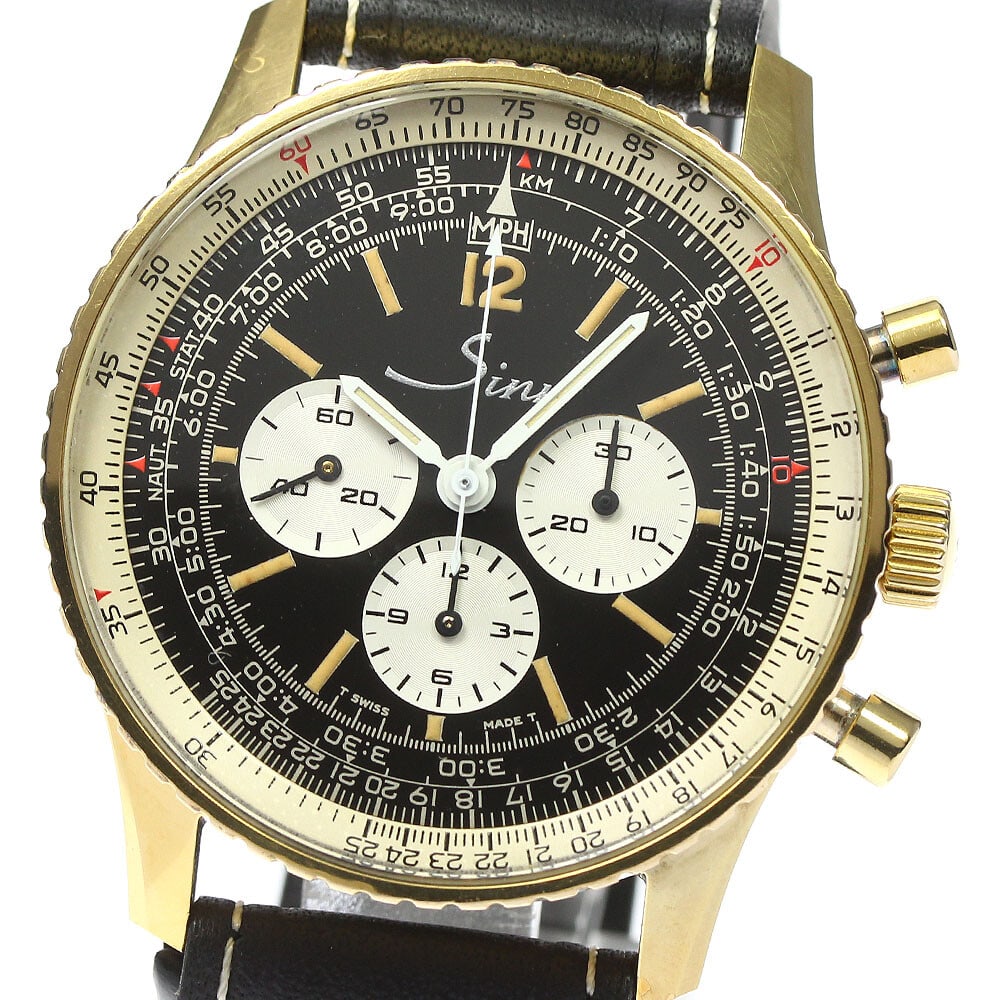 Sinn 903 Navigation Chronograph Men's Watch Gold-Plated Stainless Steel: Sinn 903 Navigation Chronograph Men's Watch Gold-Plated Stainless Steel Explore the Sinn 903 Navigation Chronograph, a distinguished men's wristwatch that combines functionality with elegance. This pr
