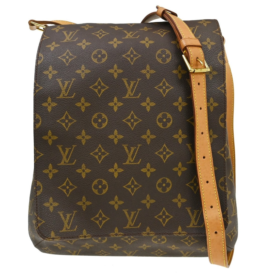 Louis Vuitton Monogram Musette Brown Shoulder Bag M51256: Louis Vuitton Monogram Musette Brown Shoulder Bag M51256 This vintage Louis Vuitton Musette shoulder bag features the iconic monogram canvas exterior with brown leather shoulder strap and trim. Design