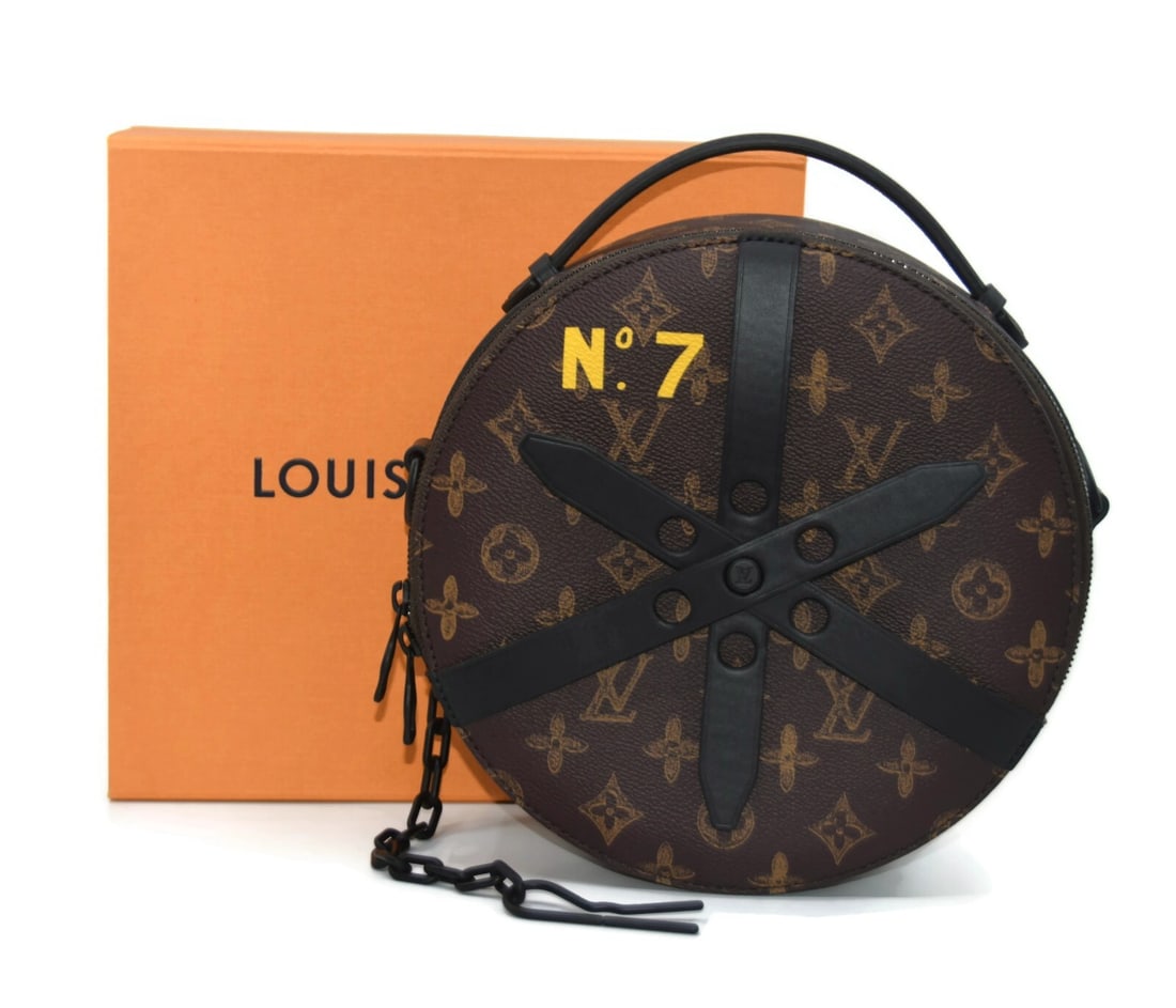 Louis Vuitton Wheel Box Shoulder Bag M59706 Authentic Canvas Brown (1 of 6)