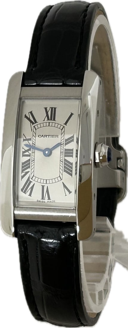 Cartier Tank Americaine Steel Quartz Women's Wristwatch WSTA0016 3970 SM: Cartier Tank Americaine Steel Quartz Women's Wristwatch WSTA0016 3970 SM This Cartier Tank Americaine WSTA0016 3970 SM is a sophisticated quartz wristwatch designed for women. Crafted from steel, it s