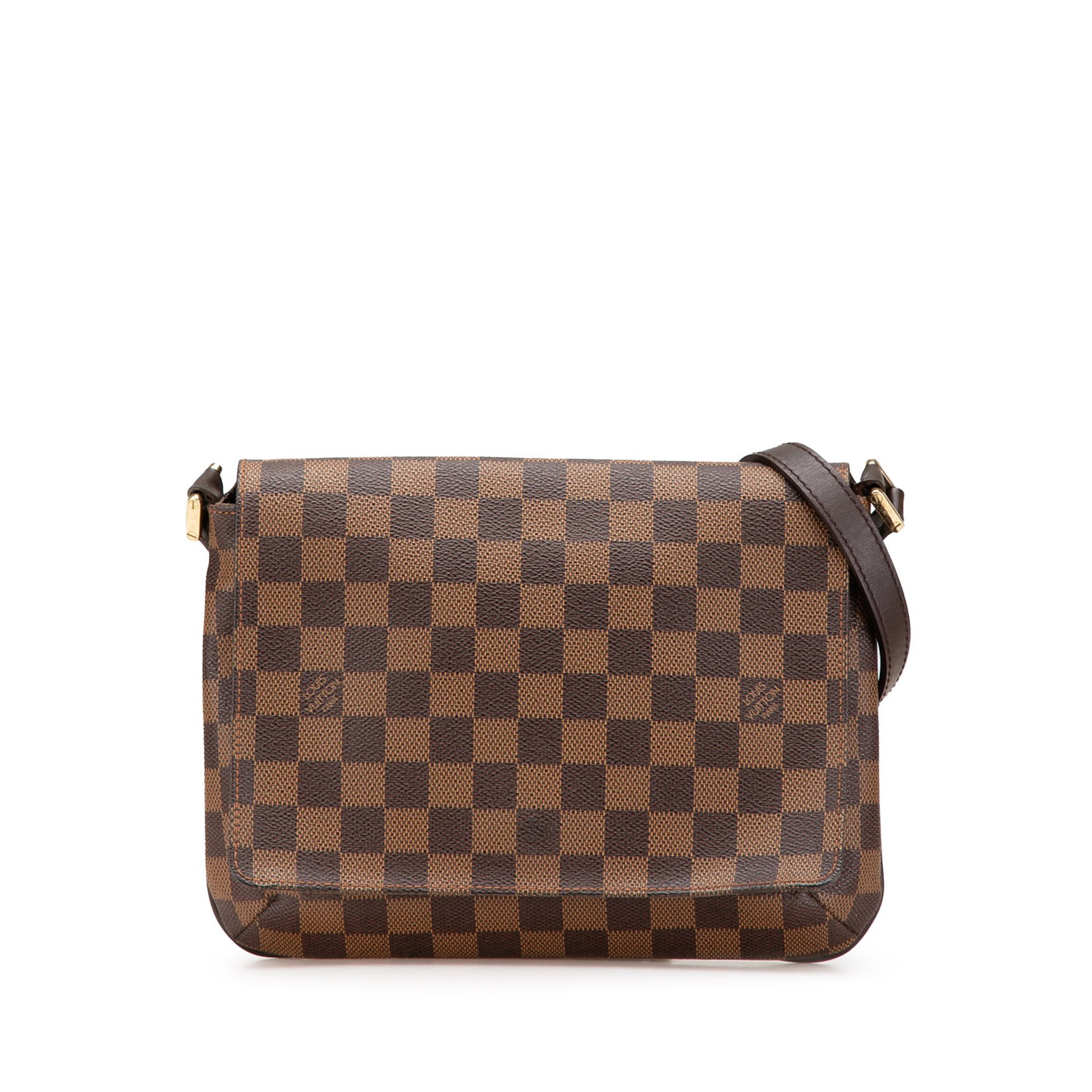 Louis Vuitton Damier Ebene Musette Tango Handbag with Short Strap: Louis Vuitton Damier Ebene Musette Tango Handbag with Short Strap The Louis Vuitton Damier Ebene Musette Tango Short Strap is a stylish and practical handbag crafted from damier ebene canvas with leat