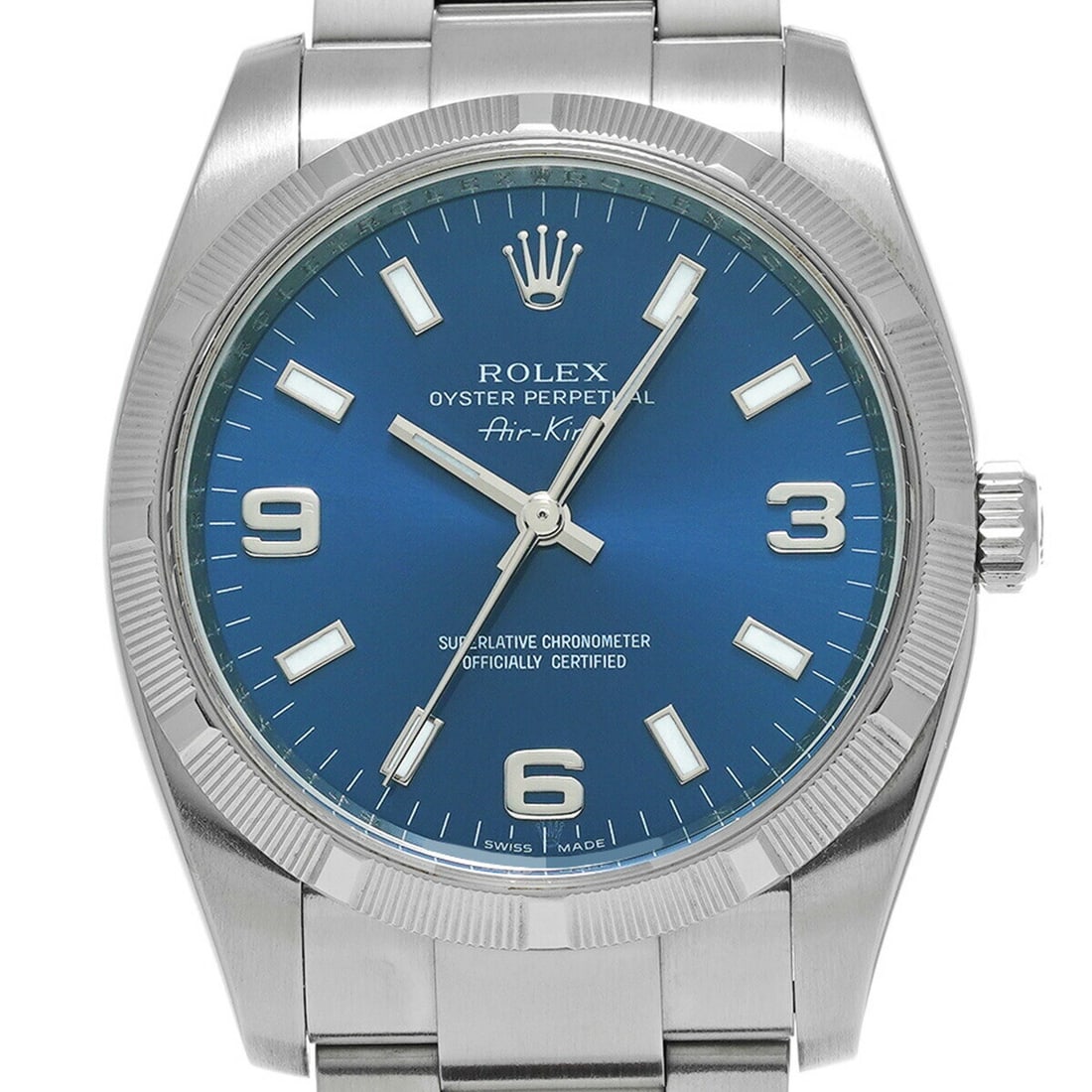 ROLEX Air King 114210 Automatic Men's Watch Blue Dial Z Serial (1 of 5)