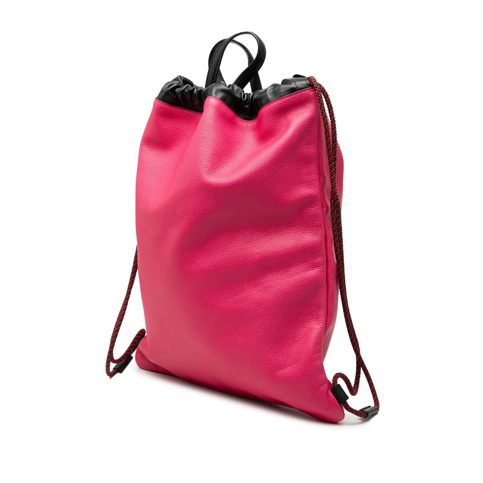 Pink Leather Backpack with Drawstring Closure by Gucci - 2