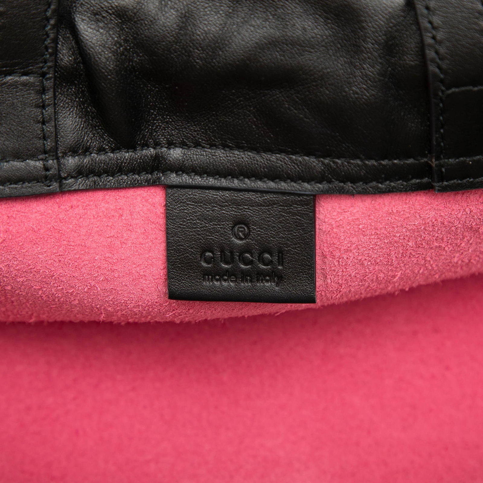 Pink Leather Backpack with Drawstring Closure by Gucci - 5