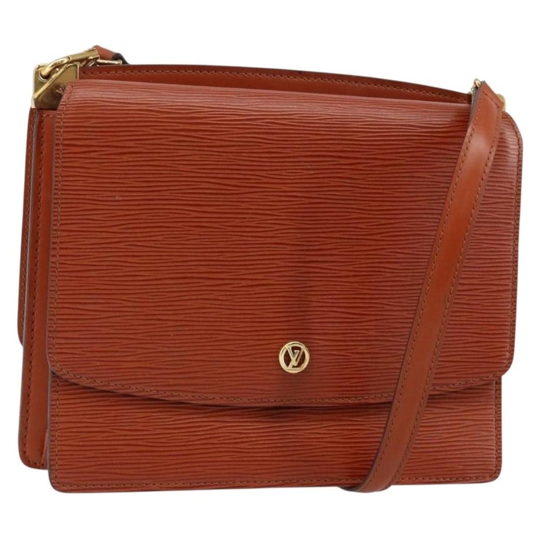 Louis Vuitton Grenelle Brown Leather Shoulder Bag 24cm: Louis Vuitton Grenelle Brown Leather Shoulder Bag 24cm This pre-owned Louis Vuitton Grenelle shoulder bag is crafted from brown Epi leather, designed for women. It features a compact silhouette suitab
