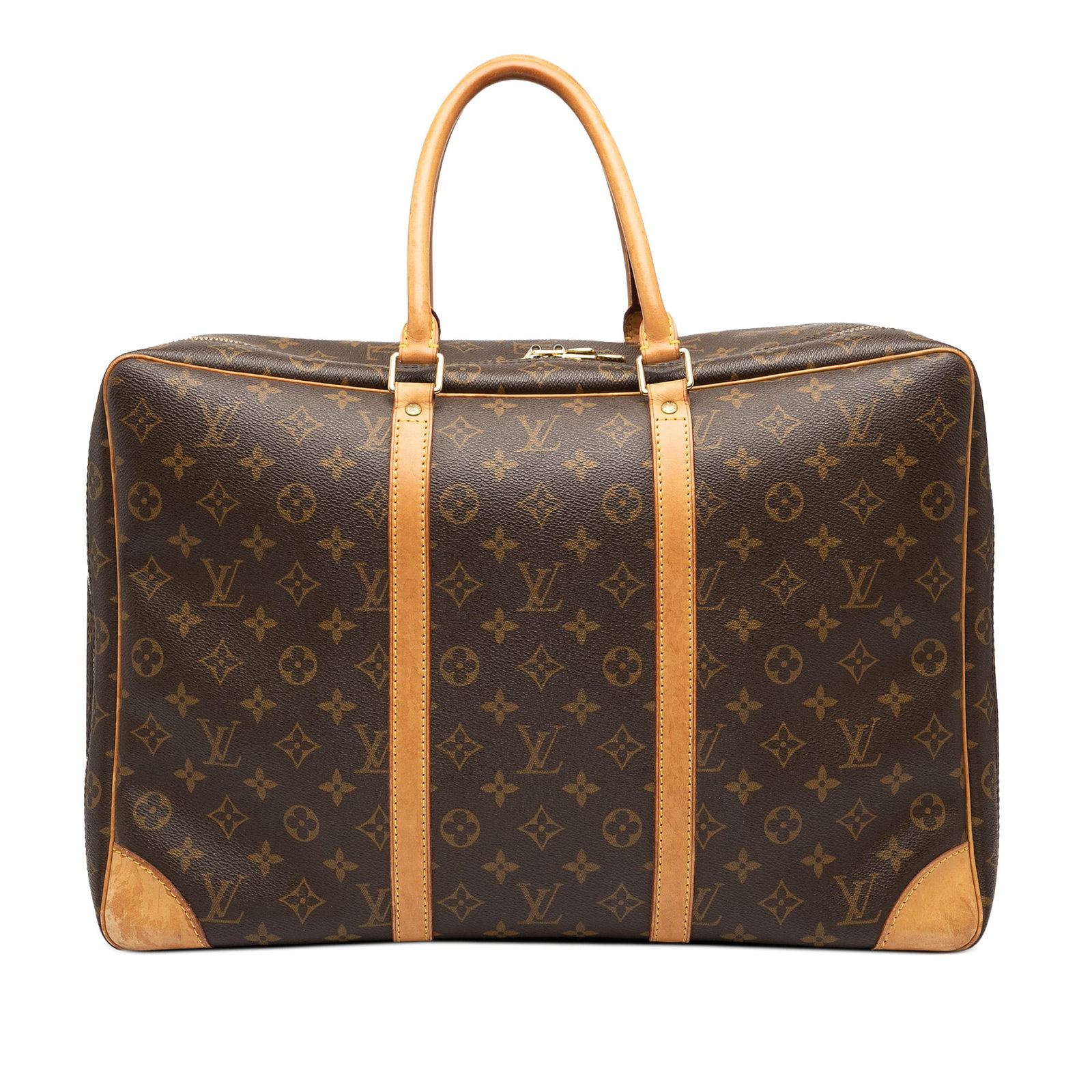 Louis Vuitton Monogram Sirius 45 Brown Canvas Bag: Louis Vuitton Monogram Sirius 45 Brown Canvas Bag The Louis Vuitton Monogram Sirius 45 is a stylish and practical travel bag crafted from signature monogram canvas with luxurious vachetta leather trim