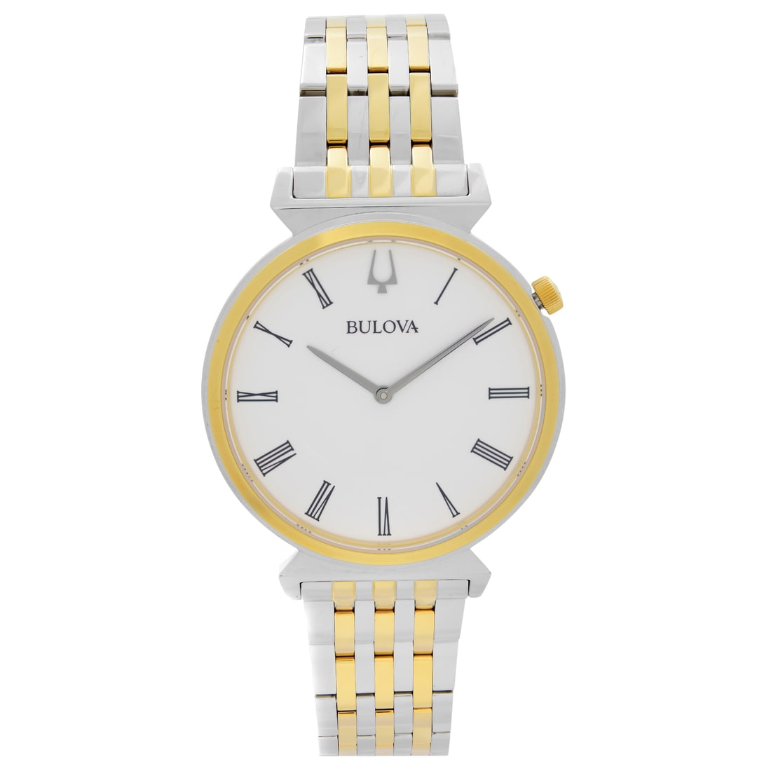 Bulova Regatta 98A233 Two-Tone Quartz Wristwatch with Roman Dial: Bulova Regatta 98A233 Two-Tone Quartz Wristwatch with Roman Dial The Bulova Regatta Men's Quartz Watch 98A233 combines sophisticated style with functional design. This wristwatch features a luxurious 