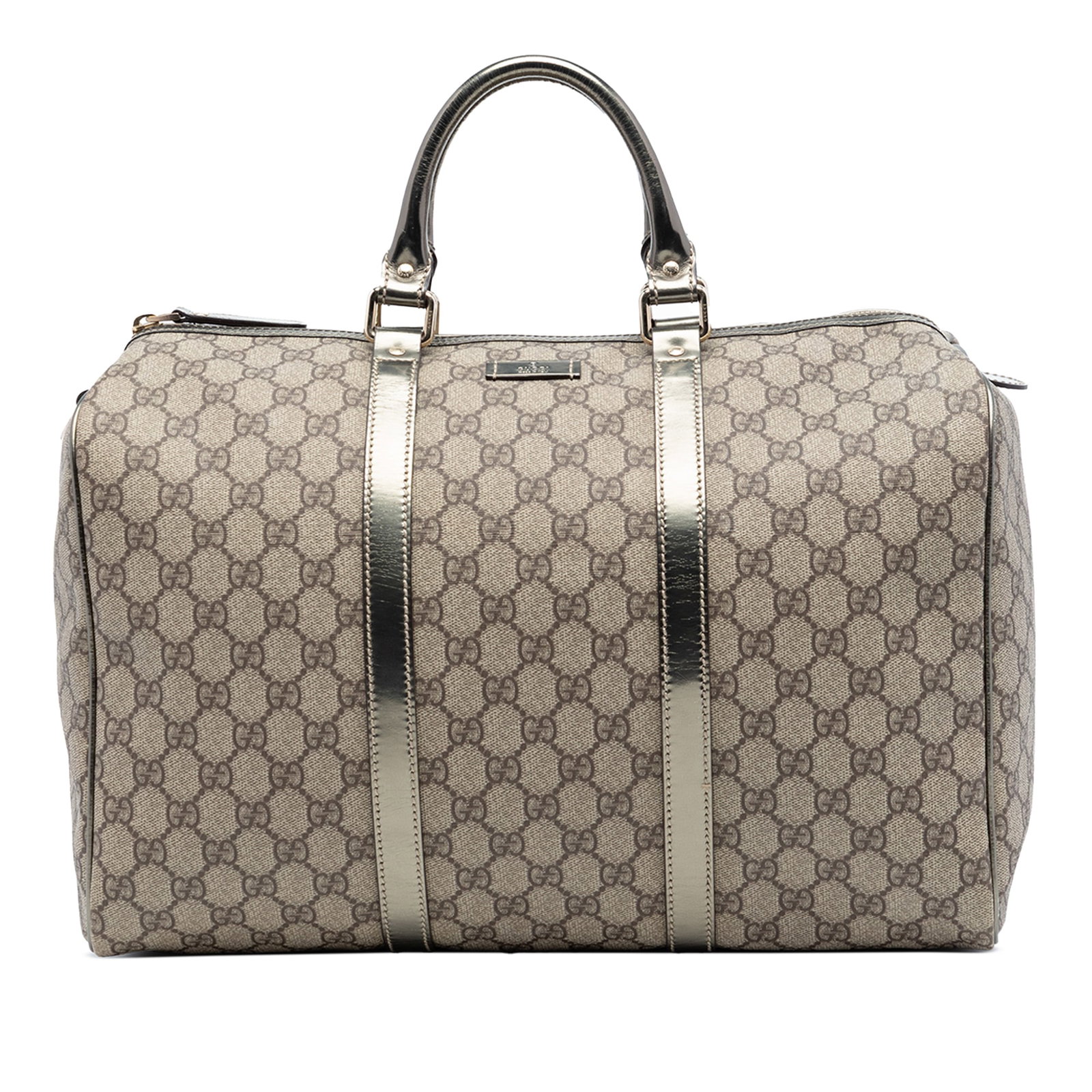 Gucci Joy Boston Large Beige Coated Canvas Bag with Leather Trim (1 of 7)