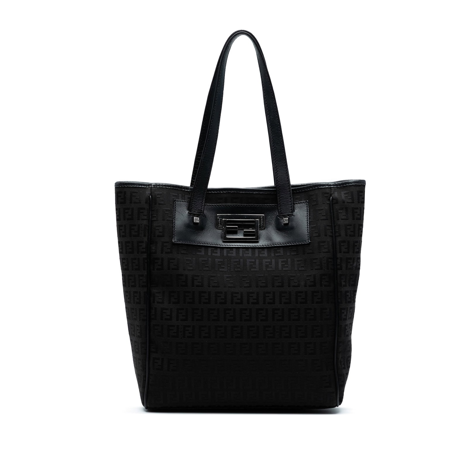 Fendi Zucchino Canvas Tote Brown with Leather Trim: Fendi Zucchino Canvas Tote Brown with Leather Trim The Fendi Zucchino Canvas Tote is a stylish and functional accessory crafted from durable canvas with elegant leather trim. It features flat leather 