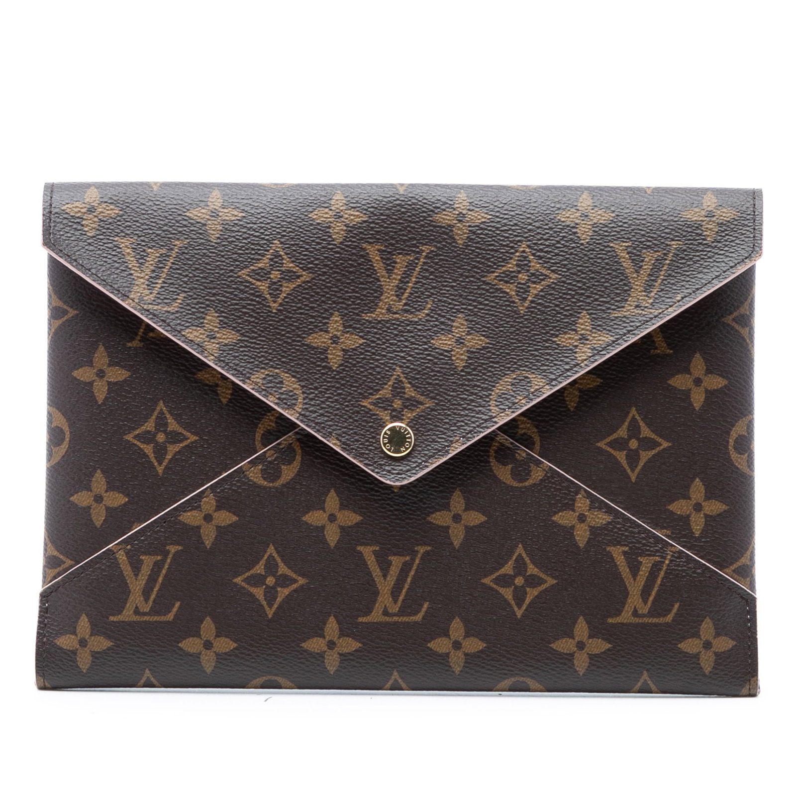 Louis Vuitton Kirigami GM monogram canvas pouch: Louis Vuitton Kirigami GM monogram canvas pouch This Louis Vuitton Monogram Pochette Kirigami GM features the iconic monogram canvas exterior and a front flap secured by a magnetic snap button closure