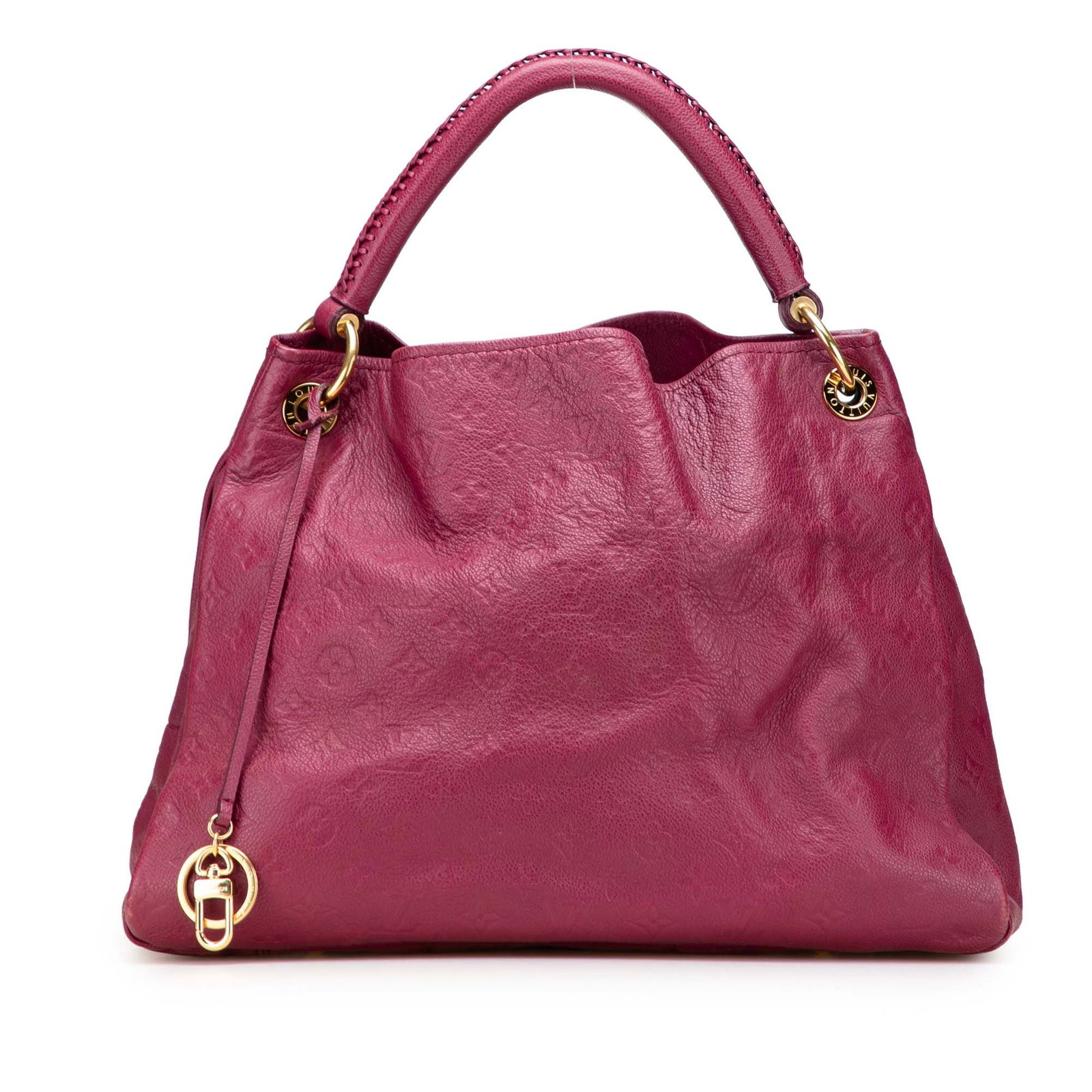 Louis Vuitton Monogram Empreinte Artsy MM Red Leather Bag: Louis Vuitton Monogram Empreinte Artsy MM Red Leather Bag The Louis Vuitton Monogram Empreinte Artsy MM is a sophisticated bag crafted from luxurious monogram empreinte leather. It features a rolled l