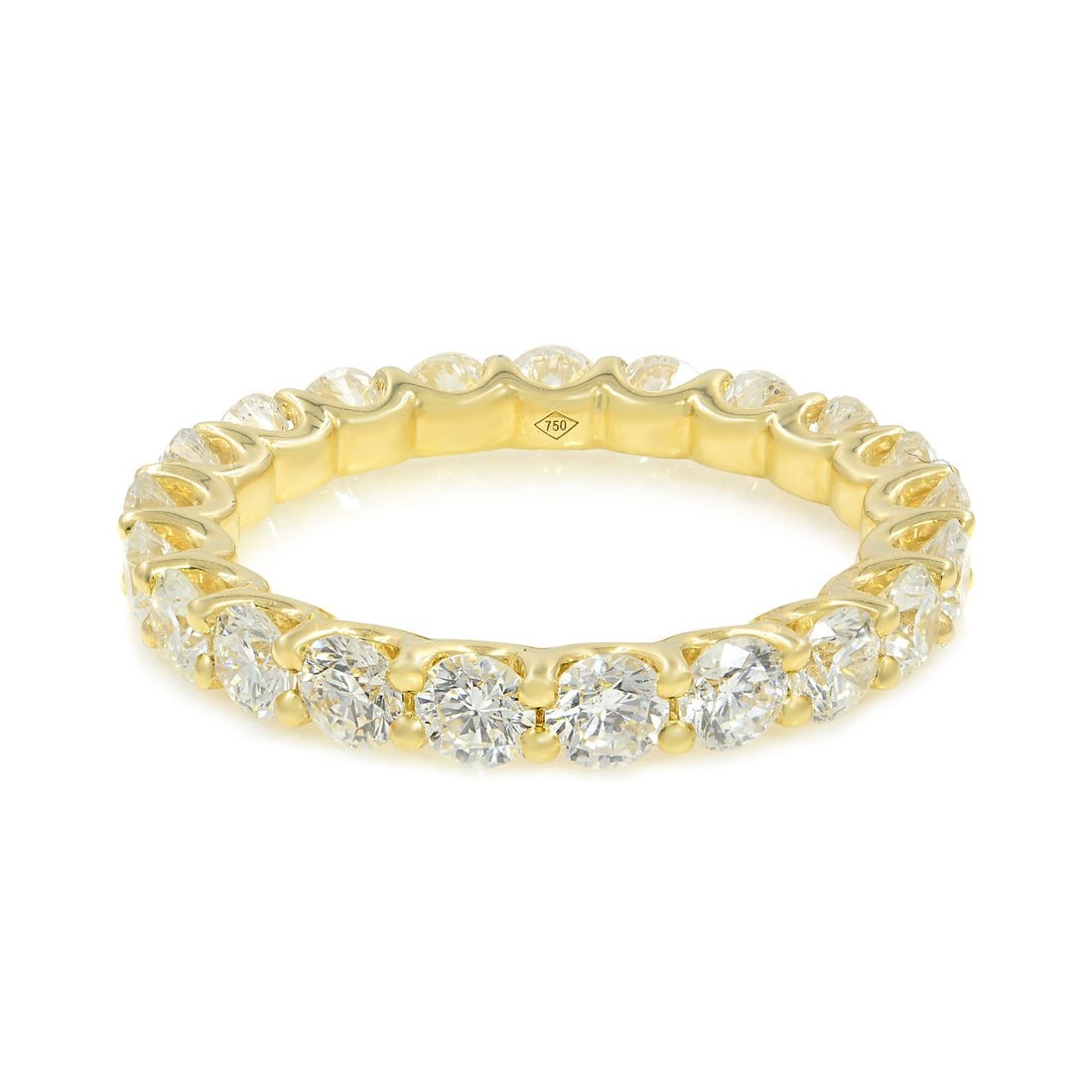 Rachel Koen 18K Yellow Gold U-Shape Diamond Eternity Band 1.90ct: Rachel Koen 18K Yellow Gold U-Shape Diamond Eternity Band 1.90ct This exquisite U-shape diamond eternity band is crafted from 18K yellow gold and features a stunning total carat weight of 1.90cttw. De