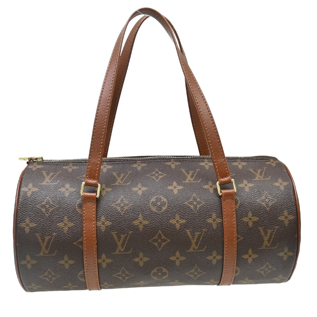 Louis Vuitton Papillon Monogram Canvas Handbag: Louis Vuitton Papillon Monogram Canvas Handbag This Louis Vuitton Papillon handbag features the iconic monogram canvas in brown. Designed for women, it is crafted from durable canvas and includes leat