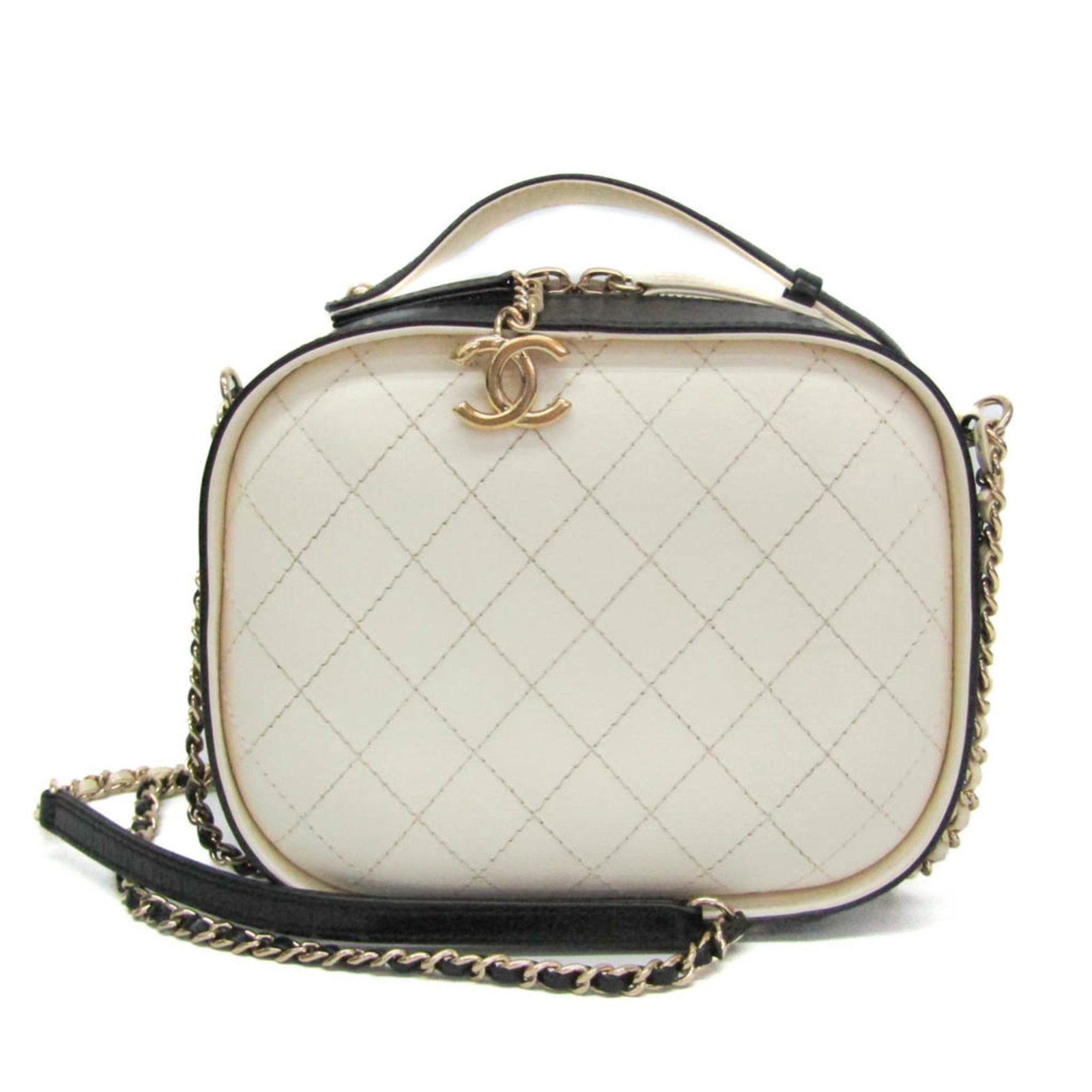 Chanel Quilted Crumpled Calfskin Vanity Case Bag (1 of 13)