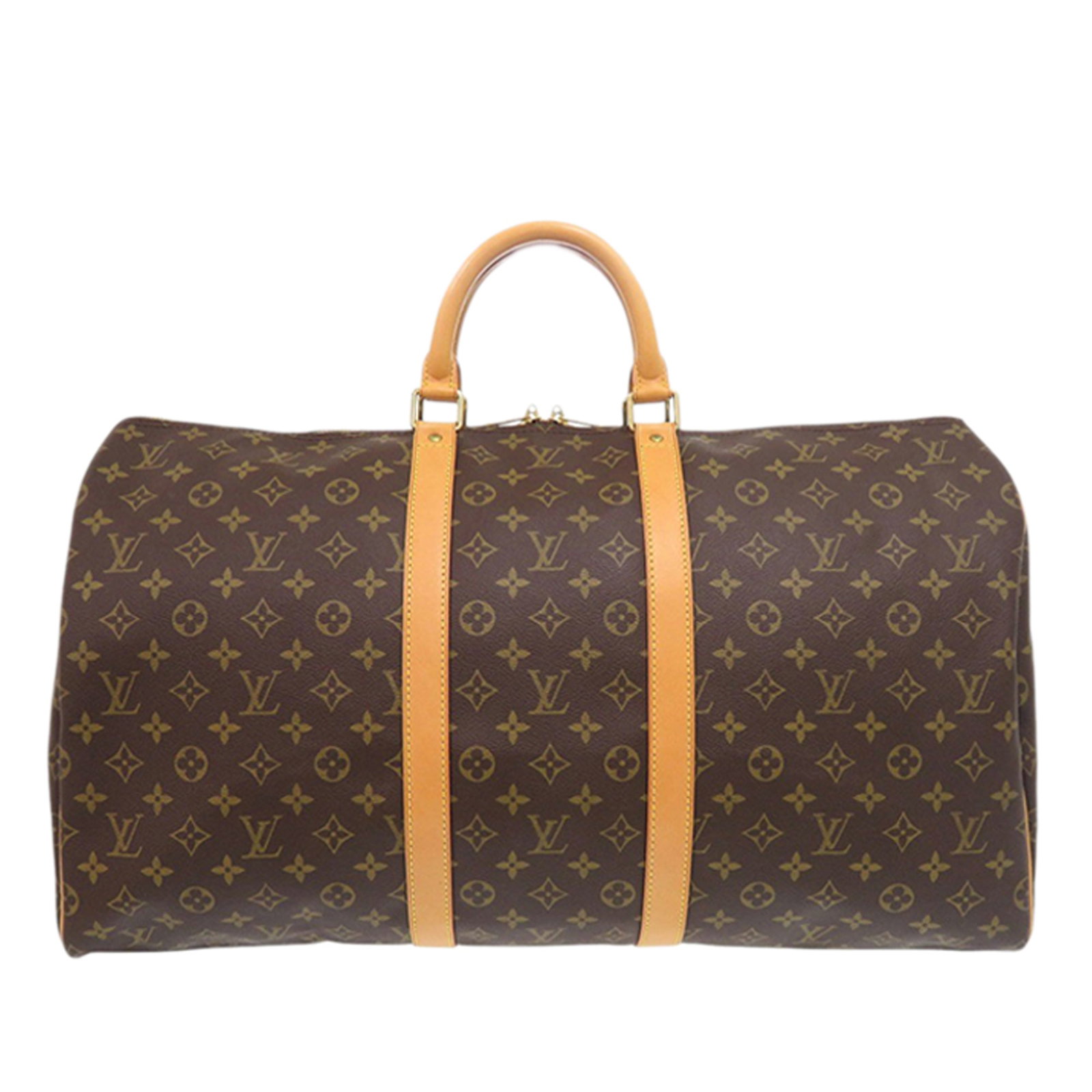 Louis Vuitton Keepall 55 Monogram Canvas Travel Bag: Louis Vuitton Keepall 55 Monogram Canvas Travel Bag The Louis Vuitton Monogram Keepall 55 is crafted with the brand's iconic monogram canvas and features rolled vachetta leather handles for comfortabl