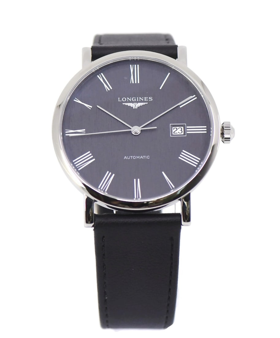 Longines Elegant L4.911.4.71.2 Automatic Stainless Steel Watch with Box and Papers: Longines Elegant L4.911.4.71.2 Automatic Stainless Steel Watch with Box and Papers This Longines Elegant wristwatch combines timeless design with high-quality craftsmanship. Featuring a sleek black di