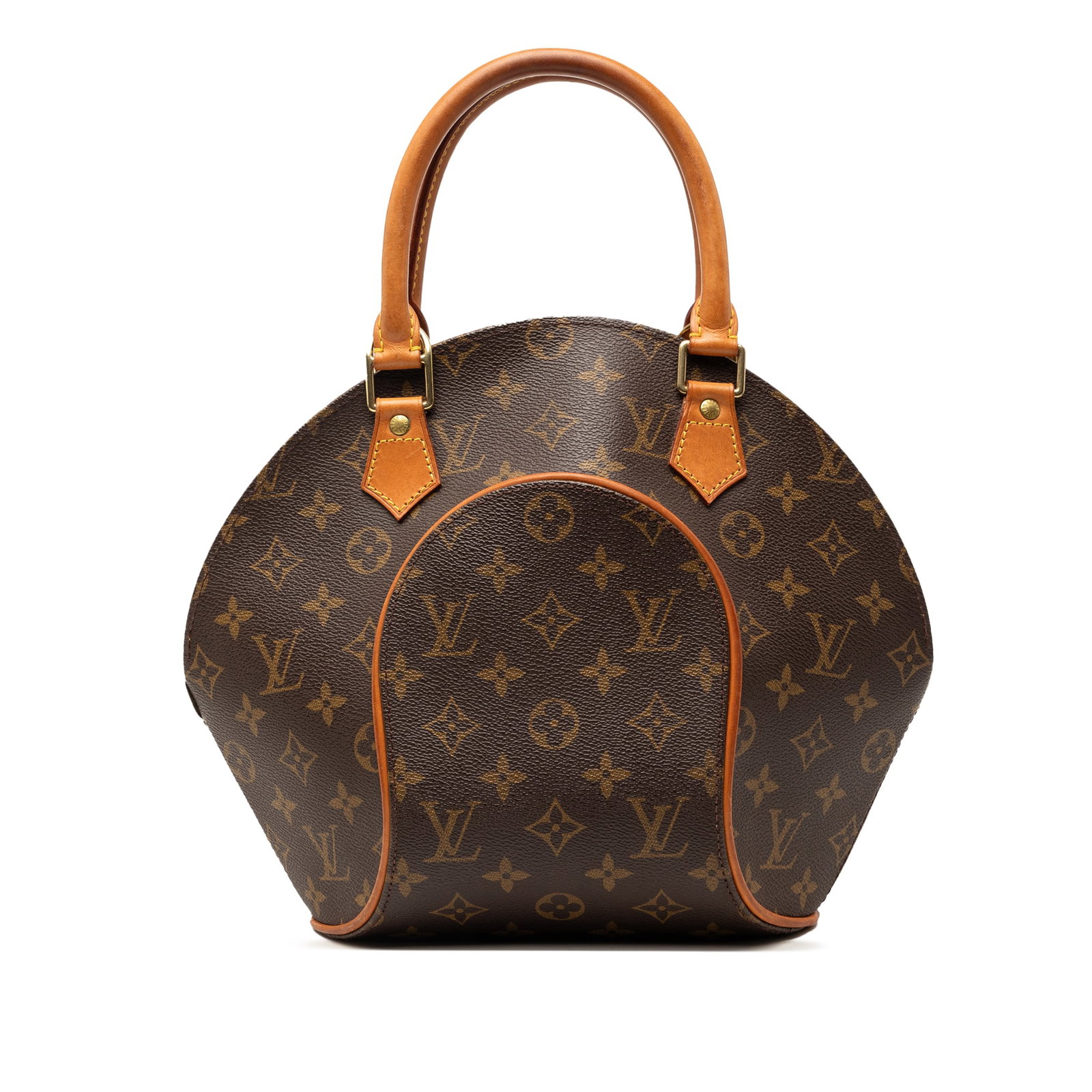 Louis Vuitton Ellipse PM Monogram Canvas Bag: Louis Vuitton Ellipse PM Monogram Canvas Bag This Louis Vuitton Monogram Ellipse PM handbag features a structured monogram canvas body with rolled leather handles, a top zip closure, and an interior s