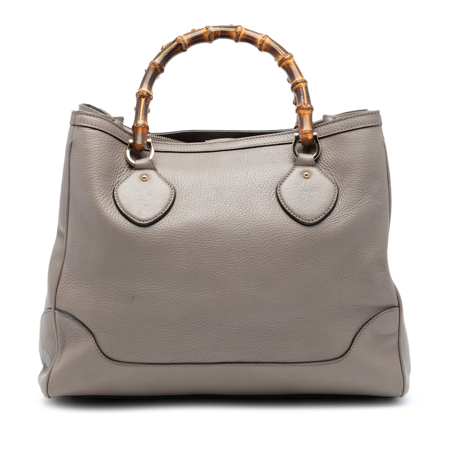 Gucci Diana Bamboo Leather Tote Brown: Gucci Diana Bamboo Leather Tote Brown This Gucci Calfskin Bamboo Diana Tote is crafted from leather and features distinctive bamboo top handles. It offers an open top design with a flap tab and magnet