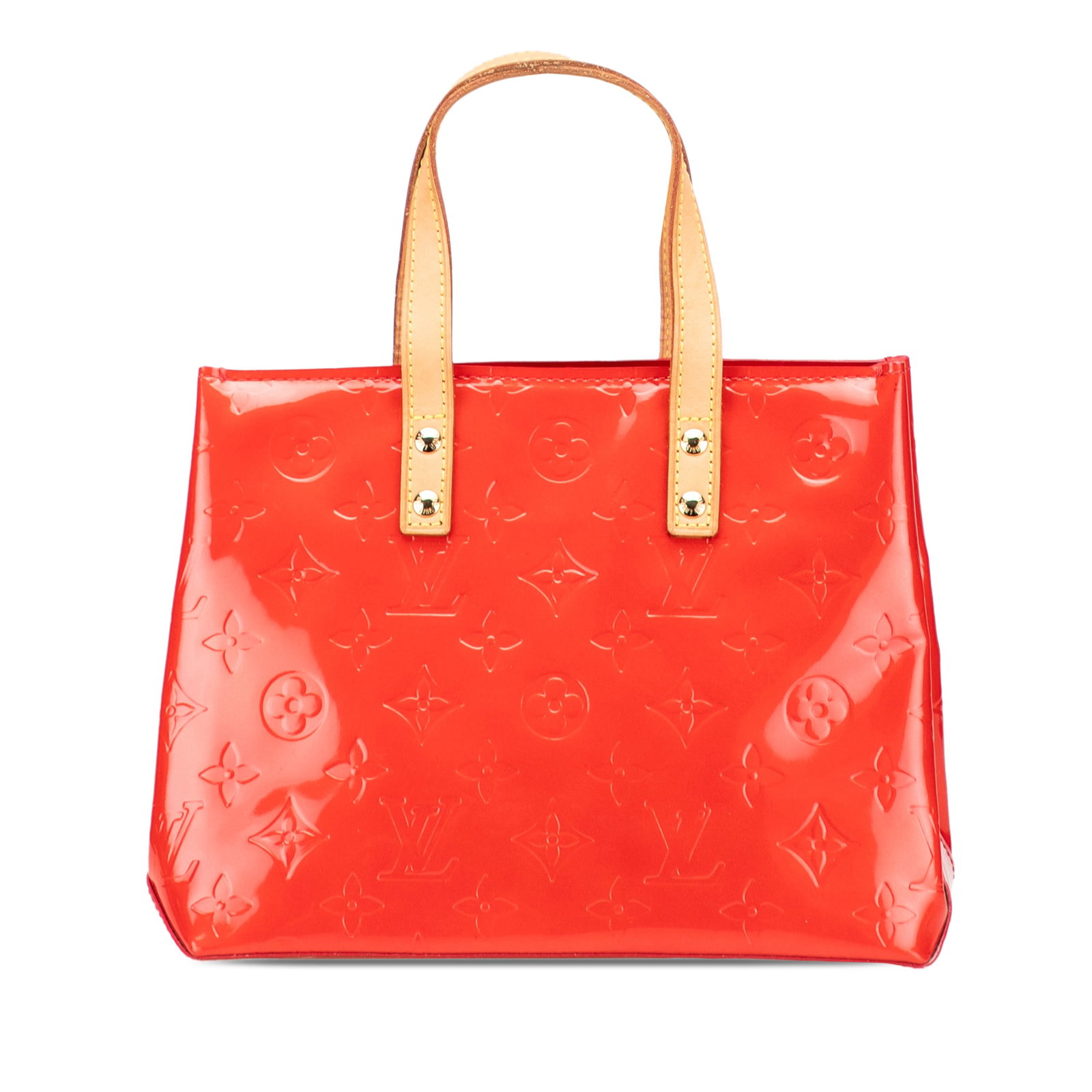 Louis Vuitton Monogram Vernis Reade PM Red Leather Handbag: Louis Vuitton Monogram Vernis Reade PM Red Leather Handbag The Louis Vuitton Monogram Vernis Reade PM is a chic handbag crafted from luxurious monogram vernis leather in a striking red color. It featu