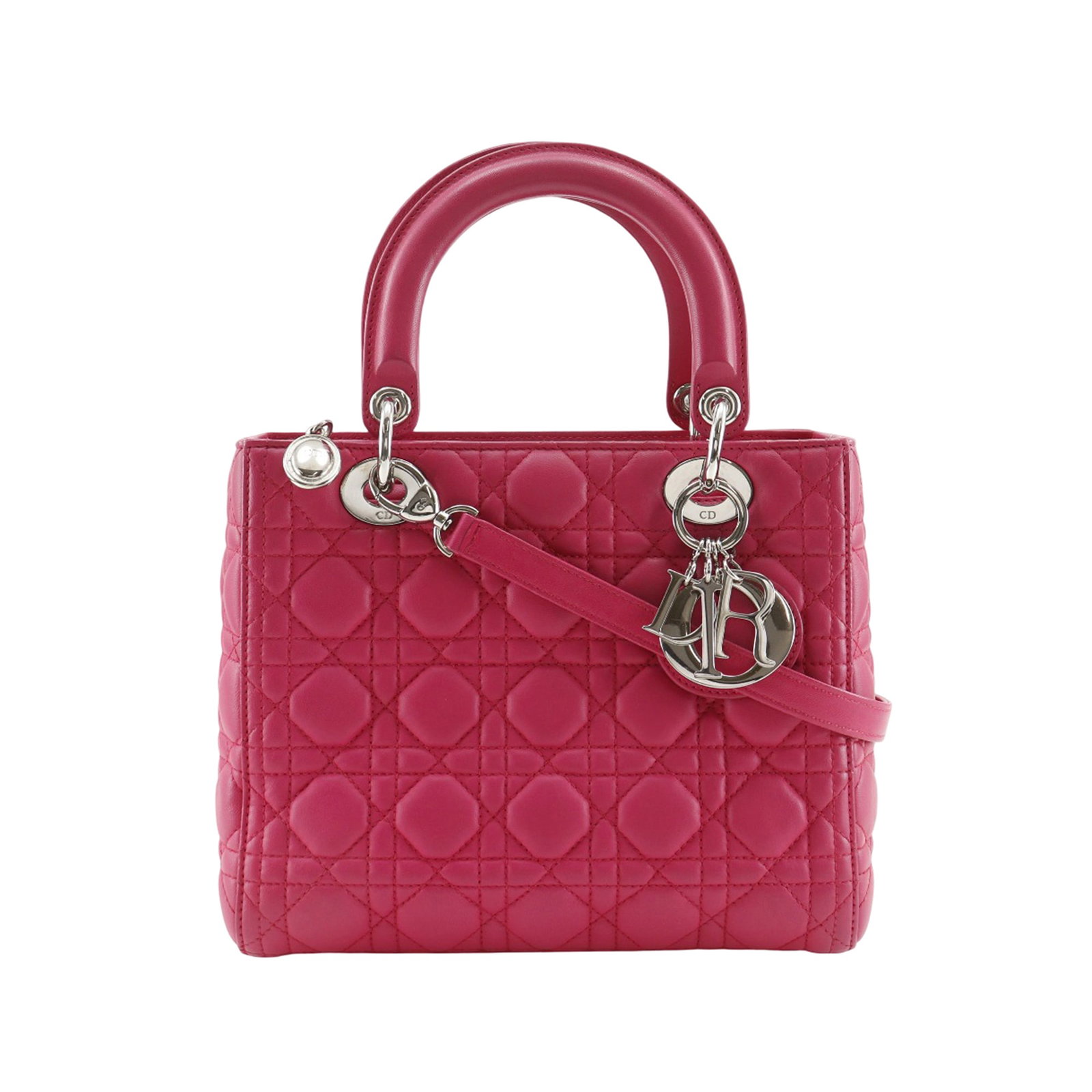 Dior Lady Cannage Medium Lambskin Pink Bag (1 of 18)