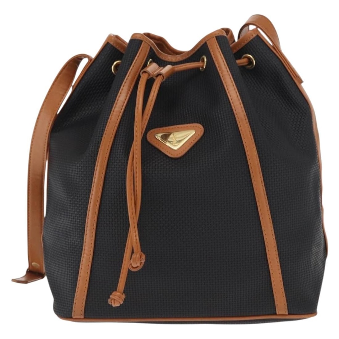 Vintage Saint Laurent Black Canvas Shoulder Bag from Italy: Vintage Saint Laurent Black Canvas Shoulder Bag from Italy This Saint Laurent vintage shoulder bag features a classic black canvas exterior with leather accents. Designed for women, it includes a spac