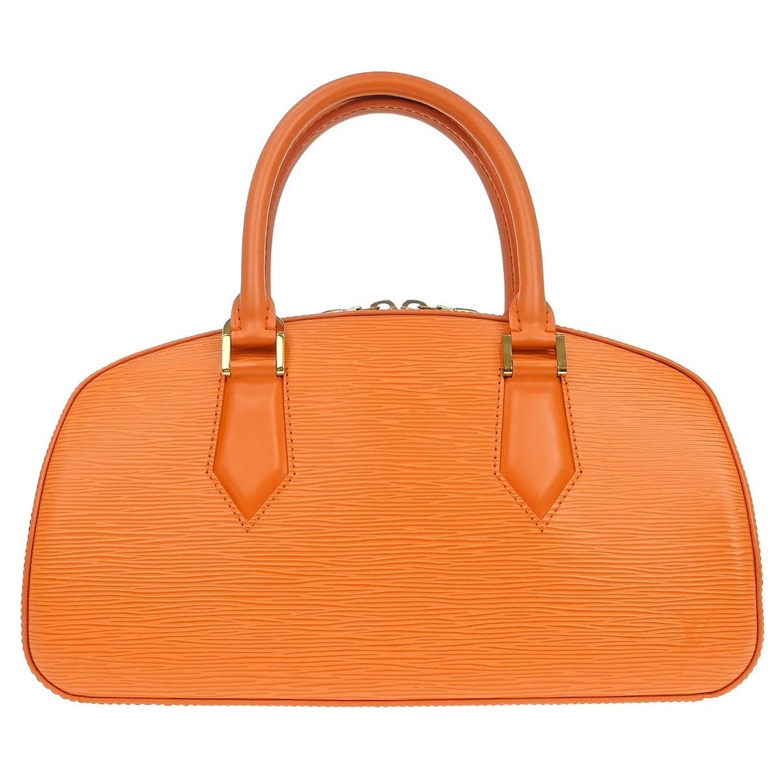 Louis Vuitton Jasmin Orange Epi Leather Top Handle Bag: Louis Vuitton Jasmin Orange Epi Leather Top Handle Bag This Louis Vuitton Jasmin handbag features the brand's signature orange Epi leather with a structured satchel silhouette. It is designed with dou