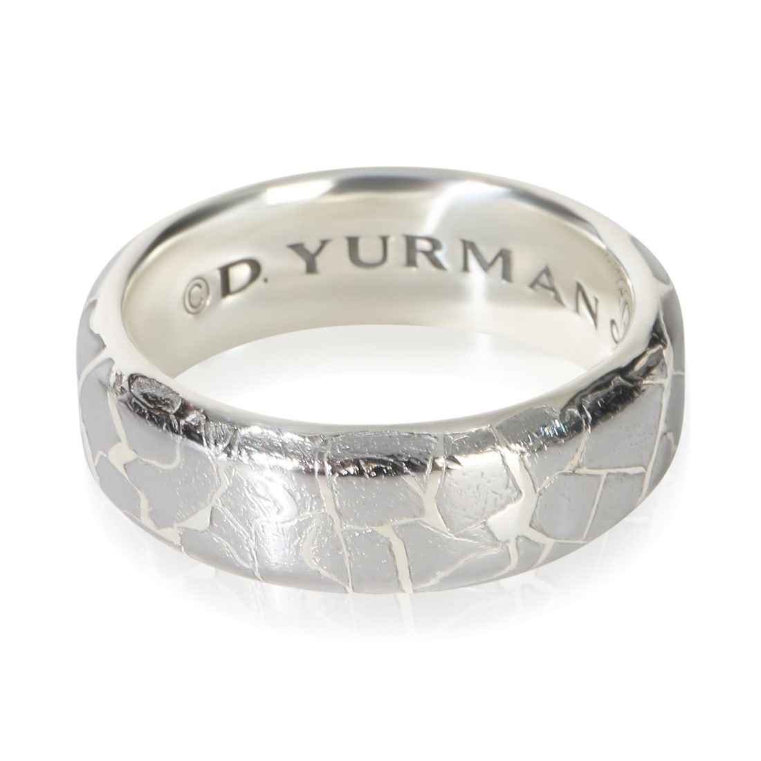 David Yurman Streamline Meteorite Sterling Silver Band Ring Size 10.25 (1 of 4)