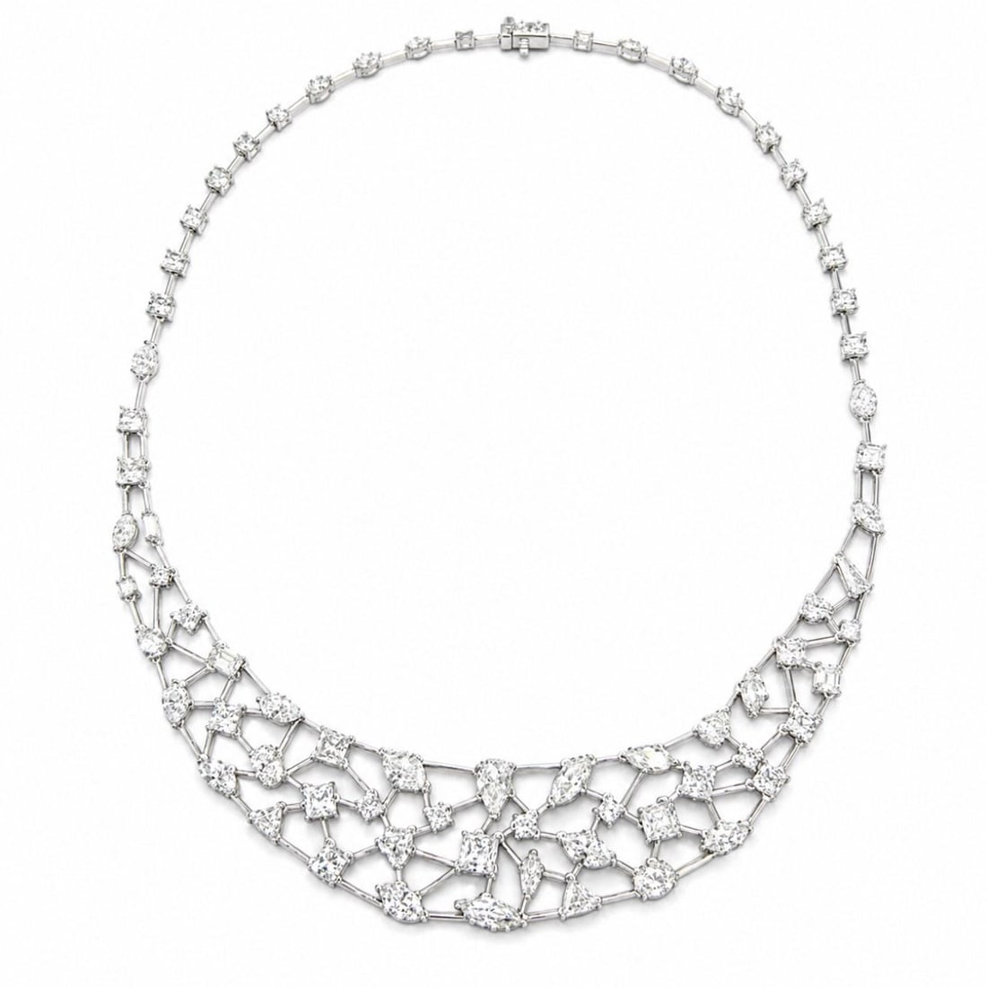 Diamond Necklace in Platinum with 28 Carats and 73 Stones 16.5 Inch (1 of 3)