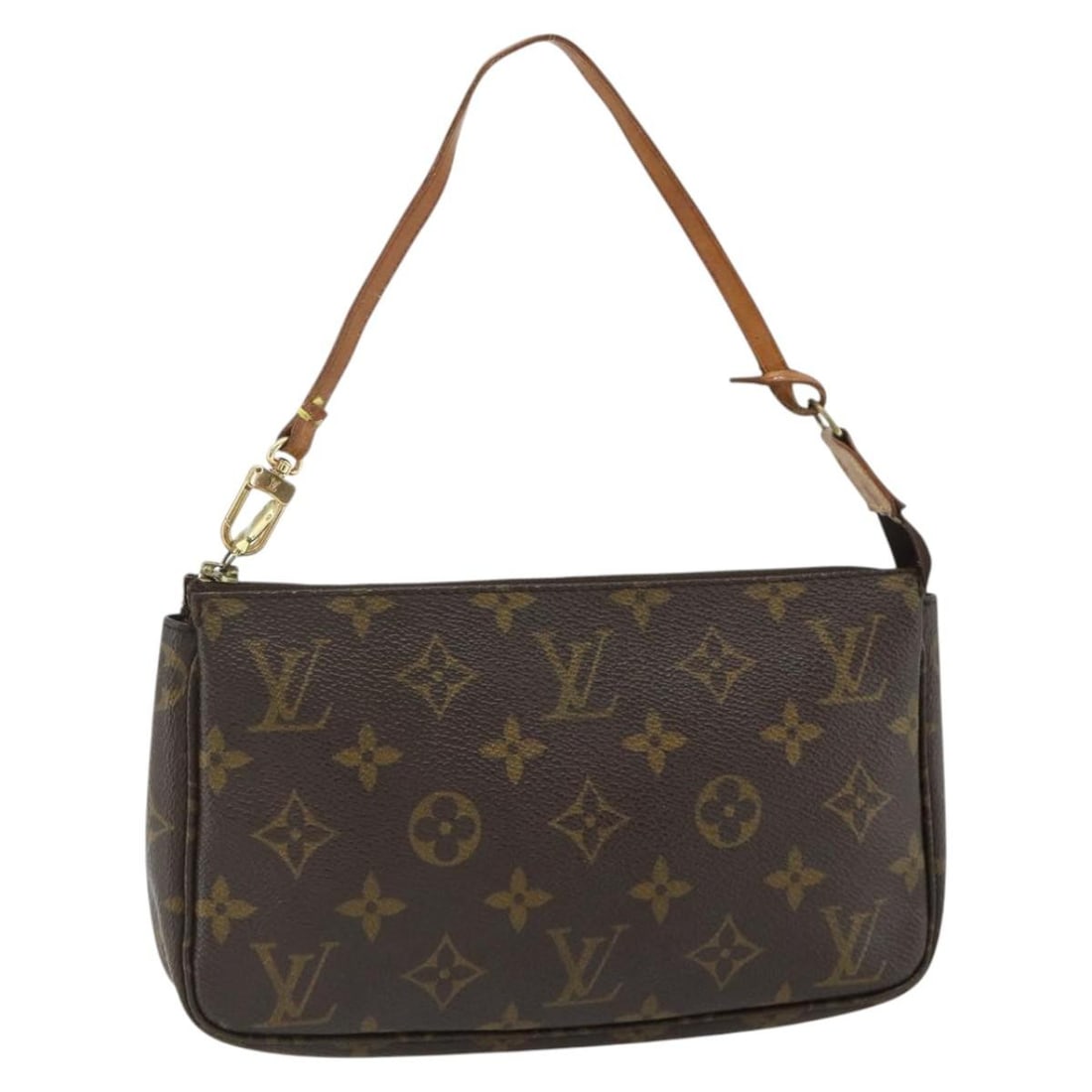 Louis Vuitton Pochette Accessoires NM Brown Monogram Canvas Bag: Louis Vuitton Pochette Accessoires NM Brown Monogram Canvas Bag This Louis Vuitton Pochette Accessoires NM is crafted from classic brown Monogram canvas and features gold-tone metal fittings. Designed