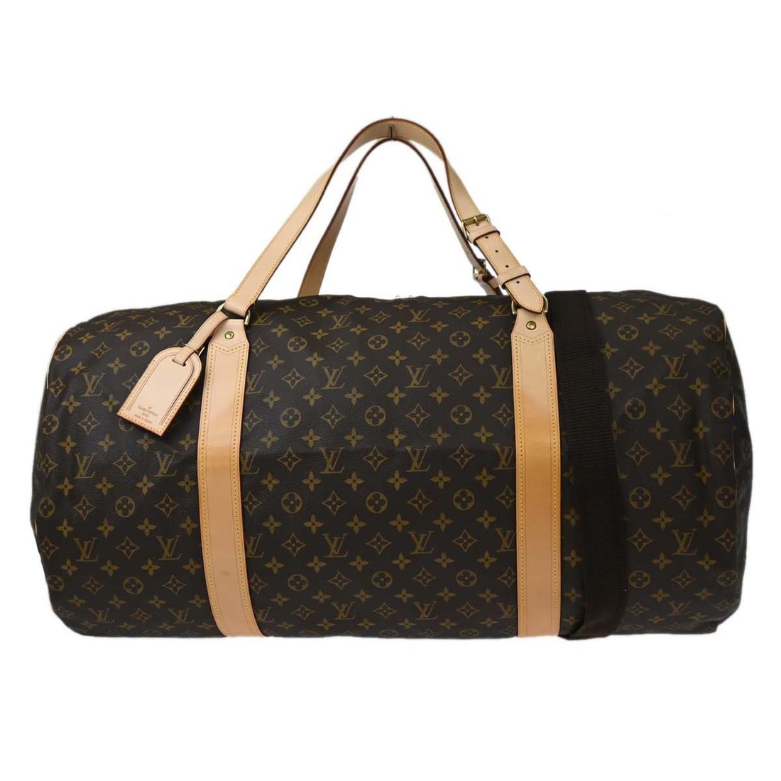 Louis Vuitton Sac Polochon Monogram Canvas Duffle Bag 2way M41222: Louis Vuitton Sac Polochon Monogram Canvas Duffle Bag 2way M41222 This Louis Vuitton Monogram Sac Polochon 2-way duffle bag is crafted from signature monogram canvas leather in brown. Designed for tra