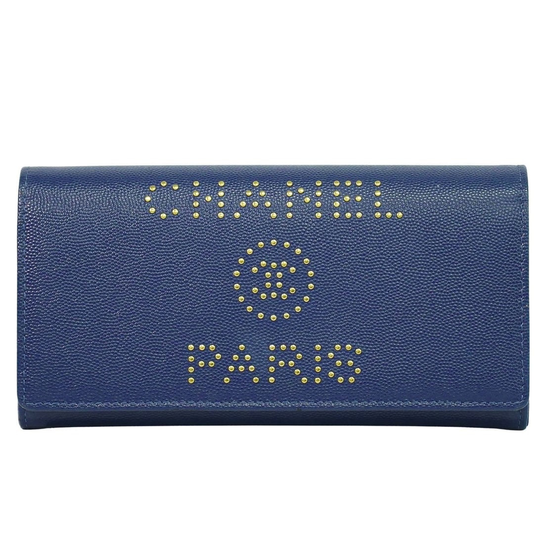 Chanel Navy Leather Deauville Flap Wallet for Women: Chanel Navy Leather Deauville Flap Wallet for Women The Chanel Deauville Flap Wallet in navy features premium leather construction with a classic design. This women's wallet measures 19cm in width, 10