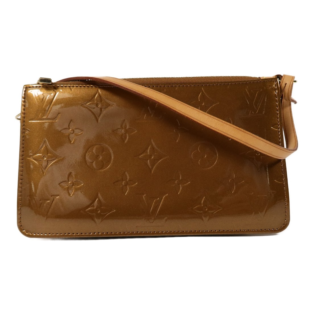 Louis Vuitton Lexington Pouch Monogram Vernis Brown GMH M91010: Louis Vuitton Lexington Pouch Monogram Vernis Brown GMH M91010 This Louis Vuitton Lexington Pouch features the brand's signature Monogram Vernis design in brown PVC coated canvas. Made in France, this