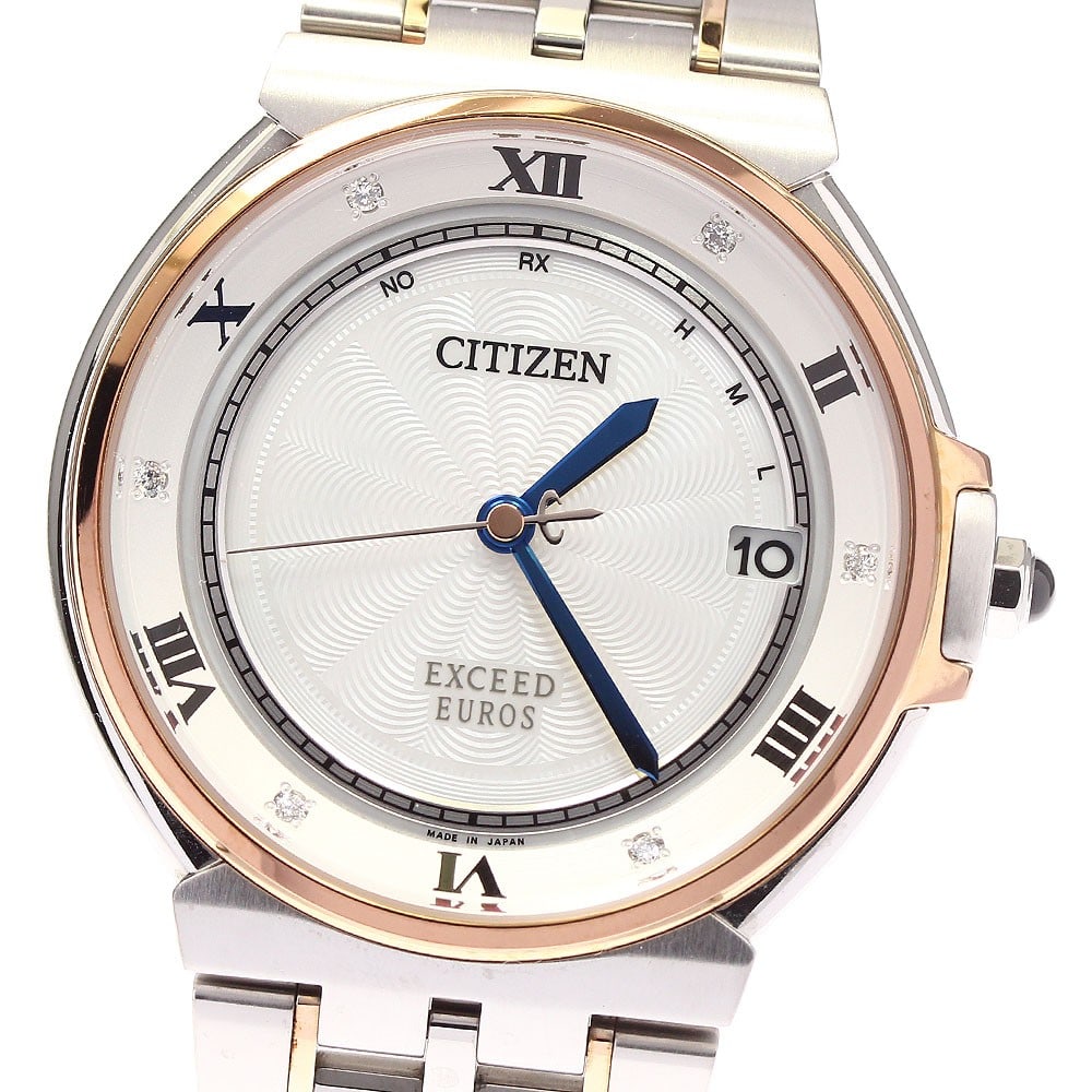Citizen Exceed solar radio controlled men's wristwatch body only: Citizen Exceed solar radio controlled men's wristwatch body only This CITIZEN Exceed Eco-Drive H111-T020763 / AS7076-51A men's wristwatch features a stainless steel and gold-plated case and band, comp
