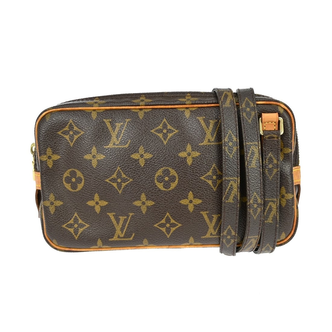 Louis Vuitton Marly Monogram Mini Crossbody Bag: Louis Vuitton Marly Monogram Mini Crossbody Bag This Louis Vuitton Marly Bandouliere shoulder bag features the iconic monogram pattern on brown leather, with a mini size ideal for casual occasions. Th