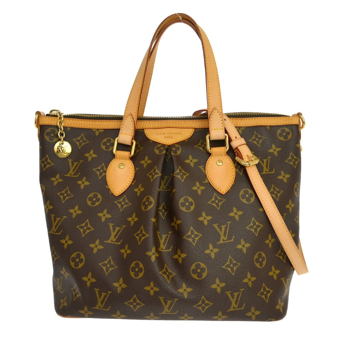 Louis Vuitton Palermo PM Monogram Canvas Tote Bag 2Way: Louis Vuitton Palermo PM Monogram Canvas Tote Bag 2Way This is a vintage Louis Vuitton Palermo PM tote bag crafted from the brand's signature monogram canvas with leather trim. The medium-sized bag fe