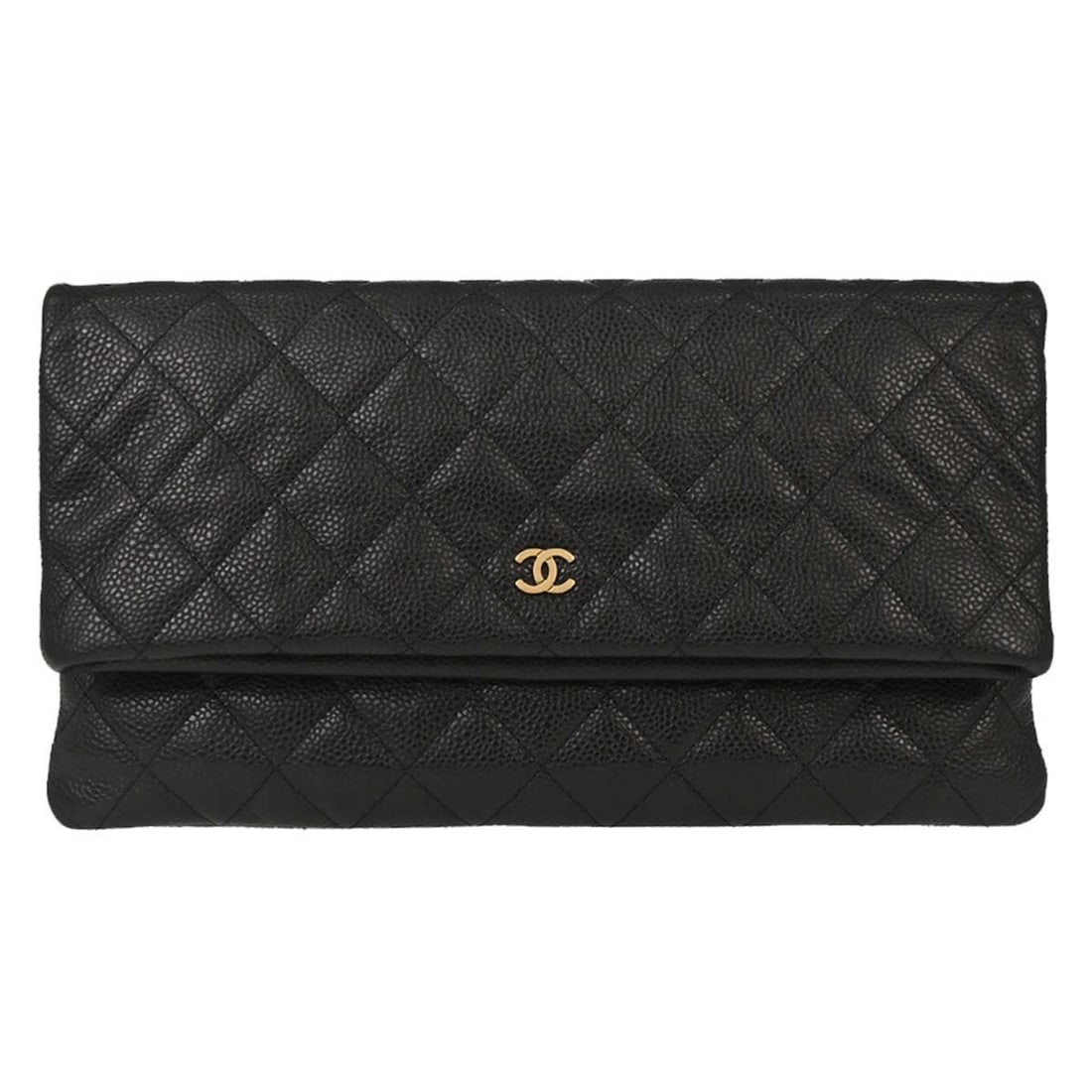 CHANEL Black Calfskin Zip Pouch Clutch Bag (1 of 15)