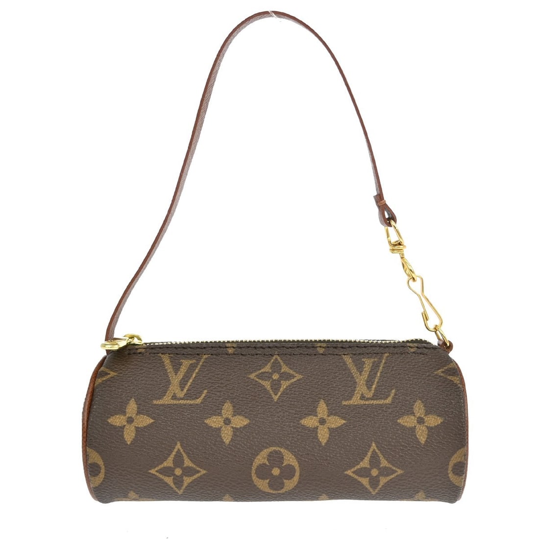 Louis Vuitton Papillon monogram canvas micro handbag with zip pouch: Louis Vuitton Papillon monogram canvas micro handbag with zip pouch This vintage Louis Vuitton Papillon micro handbag features the iconic monogram canvas exterior with brown leather top handles and a 