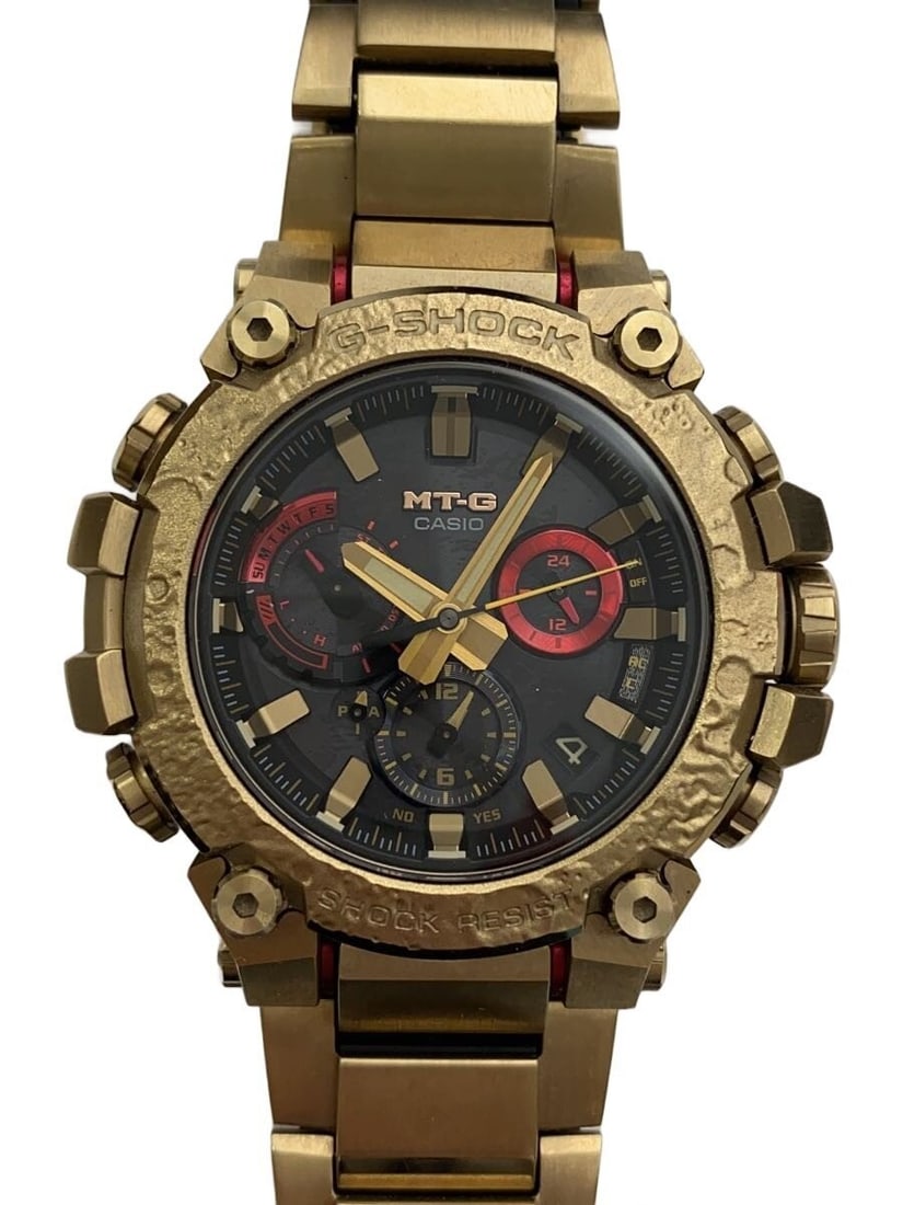 Casio G Shock MTG B3000CX 9AJR Gold Men's Wristwatch: Casio G Shock MTG B3000CX 9AJR Gold Men's Wristwatch This is a pre-owned CASIO G-SHOCK Moon Rabbit MTG-B3000CX-9AJ men's wristwatch. The watch features a gold-tone case and band, and is made in Japan.