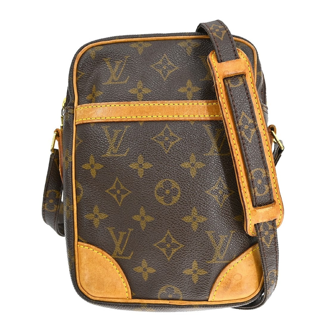 Louis Vuitton Danube Monogram Crossbody Bag M45266: Louis Vuitton Danube Monogram Crossbody Bag M45266 This Louis Vuitton Danube shoulder bag features the iconic monogram canvas leather exterior and a medium-sized silhouette. Designed for casual occasi