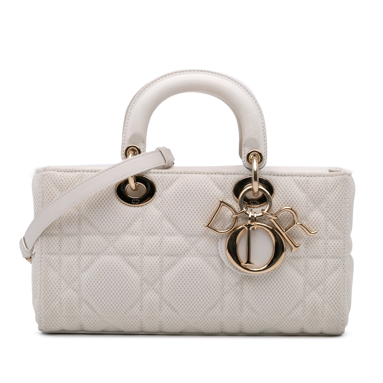 Dior Medium Macrocannage Lady D Joy White Fabric Bag: Dior Medium Macrocannage Lady D Joy White Fabric Bag Introducing the Dior Medium Technical Fabric Macrocannage Lady D Joy, a sophisticated bag that combines style and practicality. This elegant piece 