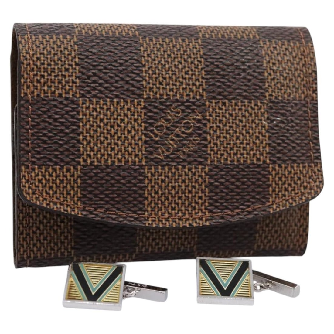 Damier Ebene Canvas Cuff Case by Louis Vuitton with Dust Bag and Box: Damier Ebene Canvas Cuff Case by Louis Vuitton with Dust Bag and Box This is a Louis Vuitton Damier Ebene cuff case crafted from signature Damier Ebene canvas. Designed for women, the case offers a co