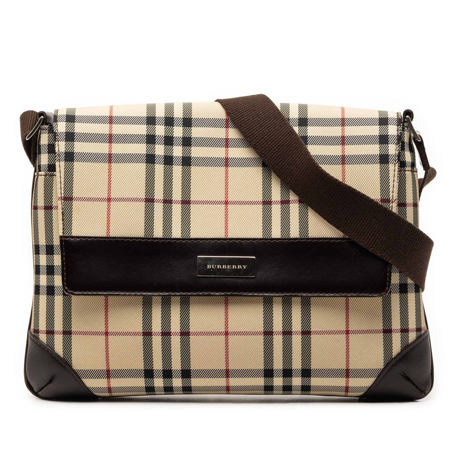 Burberry House Check canvas flap bag crossbody (1 of 6)