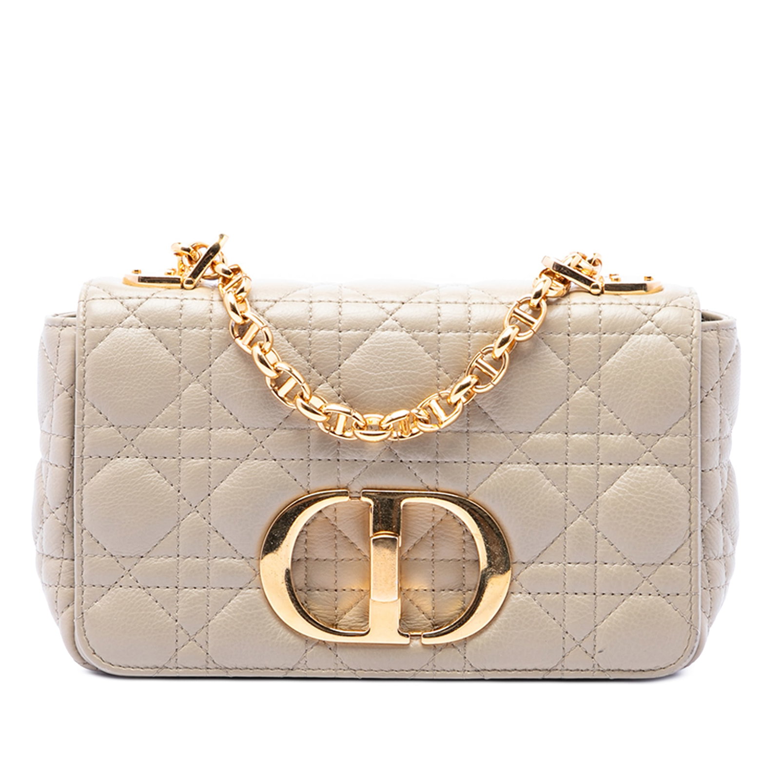 Dior Caro beige quilted leather crossbody bag (1 of 7)