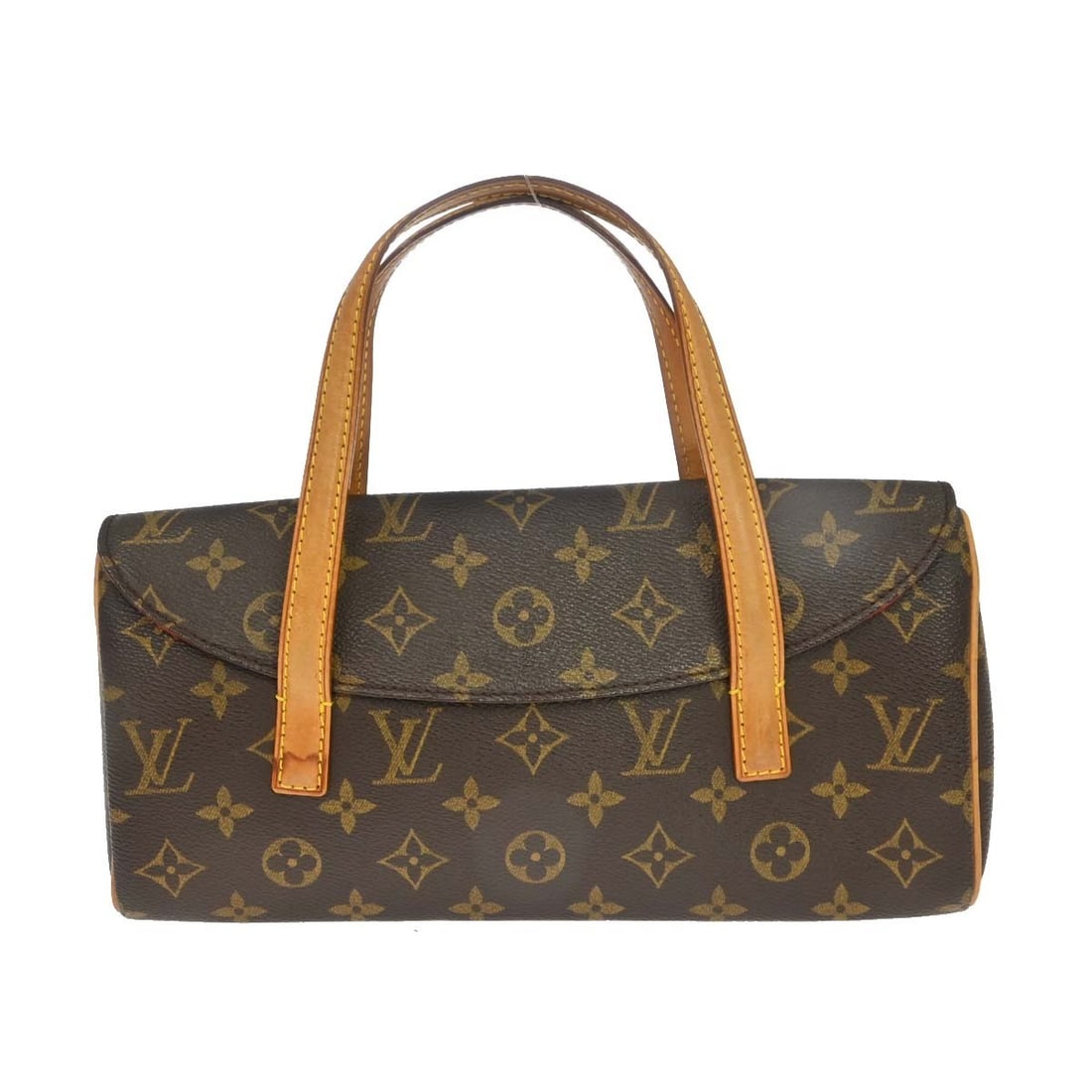 Louis Vuitton Sonatine Monogram Canvas Medium Handbag M51902: Louis Vuitton Sonatine Monogram Canvas Medium Handbag M51902 This vintage Louis Vuitton Sonatine handbag features the classic monogram canvas leather exterior with a brown color scheme. The bag is med