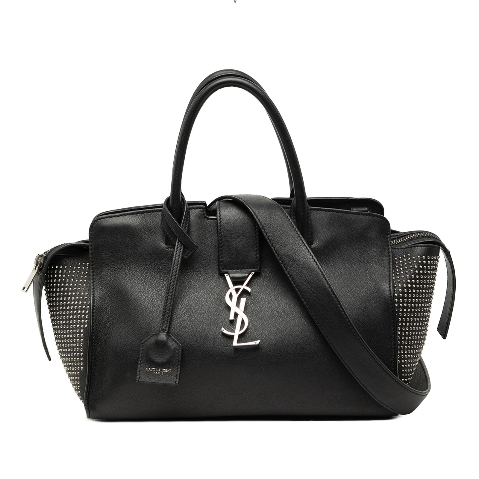 Saint Laurent Downtown Cabas Baby Studded Leather Satchel (1 of 7)