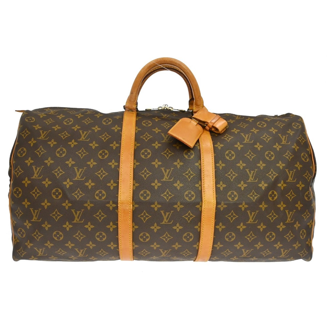 Louis Vuitton Keepall Monogram Canvas Travel Duffel: Louis Vuitton Keepall Monogram Canvas Travel Duffel This Louis Vuitton Keepall Bag features the iconic Monogram Canvas in a classic brown color. Designed for unisex use, it offers ample space with its