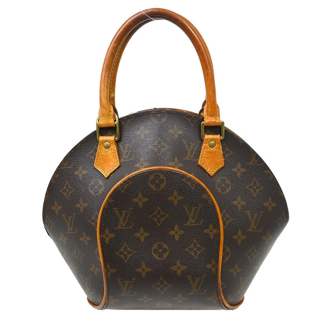 Louis Vuitton Ellipse PM Monogram Canvas Top Handle Bag: Louis Vuitton Ellipse PM Monogram Canvas Top Handle Bag This Louis Vuitton Ellipse PM handbag features the iconic Monogram canvas with beige double handles and gold-tone hardware. The bag is designed 